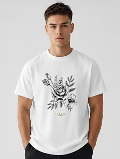 Pánské bavlněné tričko oversize s potiskem FashionStreet NX1040R