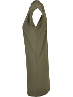 Build your Brand BY 101 Tričkové šaty se stojáčkem 56.0101 olive