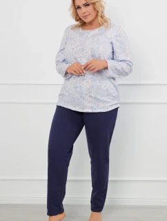 Italská móda Jovita long sp barva:print/blue