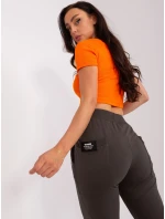 Tepláky RV DR 8545.02P tmavá khaki