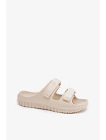 Dámské pěnové pantofle s pásky Big Star – béžové