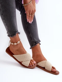 Dámské ploché žabky Big Star NN274078 béžové