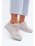 Semišové perforované dámské polobotky Vinceza 79603 šedé Semišové perforované dámské polobotky Vinceza 79603 šedé