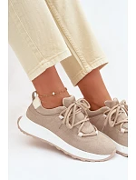 Kožené semišové dámské tenisky Bemela