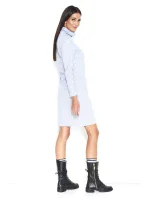 Dámské volnočasové šaty s rolákem středně dlouhé šedé - Šedá - Makadamia