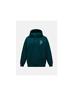 Pánská mikina PEAK PERFORMANCE M Terry Graphic Hood, zelená barva