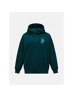 Pánská mikina PEAK PERFORMANCE M Terry Graphic Hood, zelená barva