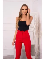 Červené plisované kalhoty Červené plisované kalhoty