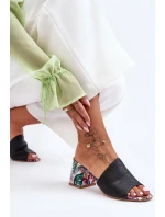 Dámské kožené lodičky na podpatku Lewski Shoes 3209/K Černé Dámské kožené lodičky na podpatku Lewski Shoes 3209/K Černé