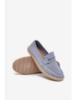 Pánské Mokasíny S Pletením Modré Fiamar Pánské Mokasíny S Pletením Modré Fiamar