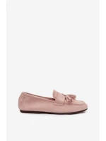 Dámské mokasíny ploché s třásněmi světle růžové Marilisse