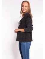 Dámský svetr SWE265 černý - MKM Dámský svetr SWE265 černý - MKM