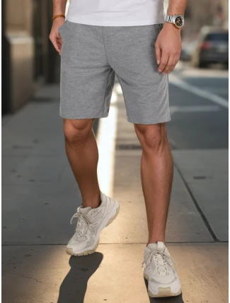 FashionStreet šedé pánské teplákové kraťasy SX2485