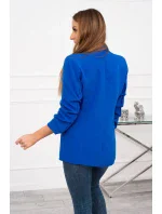 Bunda s klopou elegantní chrpově modrá Bunda s klopou elegantní chrpově modrá