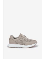 Kožené Sportovní Boty Tenisky Dámské S.Barski LR51-551 Béžové