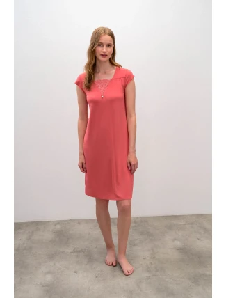 Dámská noční košile 16153 - Korálová - Vamp Dámská noční košile 16153 - Korálová - Vamp
