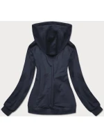 Tmavě modrá tenká dámská "klokaní" mikina (W06-25)