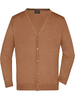 Daiber JN 661 Pánský pletený cardigan s výstřihem do V 02.0661 camel Daiber JN 661 Pánský pletený cardigan s výstřihem do V 02.0661 camel