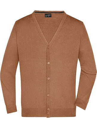 Daiber JN 661 Pánský pletený cardigan s výstřihem do V 02.0661 camel Daiber JN 661 Pánský pletený cardigan s výstřihem do V 02.0661 camel