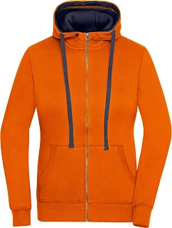 Daiber JN 962 Dámská mikina s kapucí "Lifestyle" 02.0962 dark orange/navy