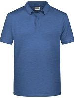 Daiber 8010 Pánské piqué polo z bio bavlny 02.8010 light denim melange