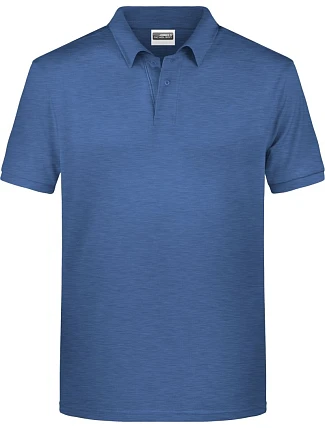 Daiber 8010 Pánské piqué polo z bio bavlny 02.8010 light denim melange