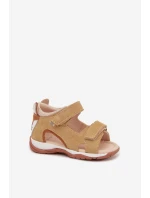 Kožené Dětské Sandály S Liškou Bartek 8441163 Béžové