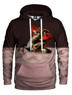 Unisex mikina s kapucí Deer Water Bonaparte H-K AFD947 starorůžová - Flike