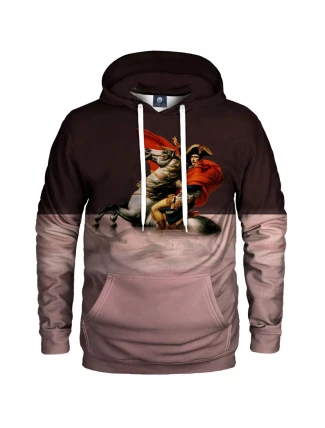 Unisex mikina s kapucí Deer Water Bonaparte H-K AFD947 starorůžová - Flike