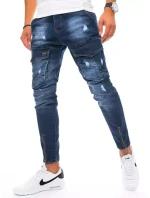 Pánské bojové džínové kalhoty tmavě modré FashionStreet UX3292 Pánské bojové džínové kalhoty tmavě modré FashionStreet UX3292