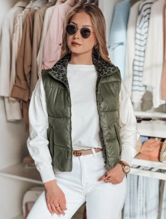 Dámská krátká oboustranná vesta CHIPUFF zelená FashionStreet TY4824