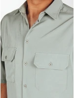 Pánské šedé tričko s krátkým rukávem FashionStreet KX1081