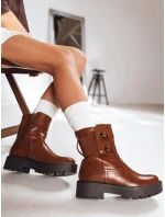 Dámské velbloudí kozačky s přezkou FashionStreet ZY1220