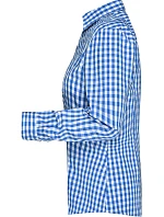 Daiber JN 616 Popelínová kostkovaná halenka s dl. rukávem 02.0616 royal/white