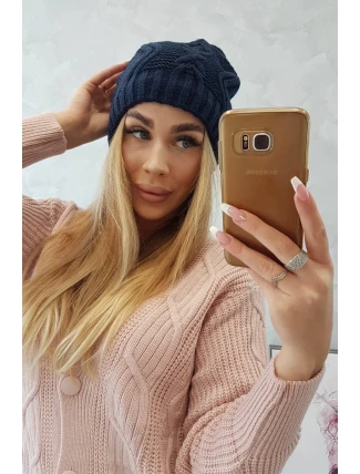 Fleecová čepice Sylwia K244 navy blue Fleecová čepice Sylwia K244 navy blue