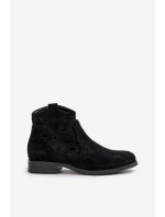 Dámské Botky S Prořezáváním Na Zip Černé S.Barski HY42-081