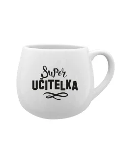 SUPER UČITELKA - bílý keramický hrníček 300 ml