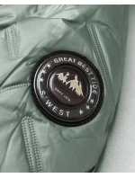 Dámská bunda v khaki barvě s kožešinovou podšívkou S'West (B8389-11011)