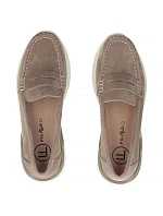 Dámské kožené mokasíny na platformě béžové Filippo DP7528