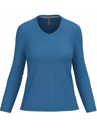 Kariban K 382 Dámské tričko do V s dl. rukávem 20.K382 light royal blue Kariban K 382 Dámské tričko do V s dl. rukávem 20.K382 light royal blue