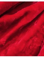 Červená dámská zimní bunda s odepínací kožešinovou podšívkou (b2715-4)