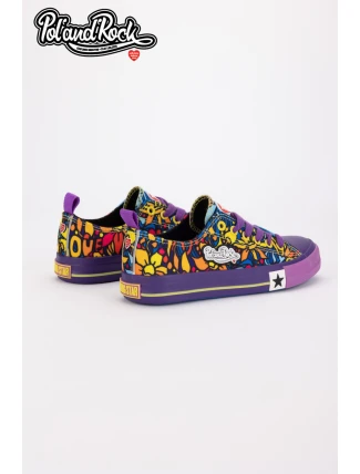 Tenisky Pol'and'Rock Festival X Big Star SS274905 Fialové