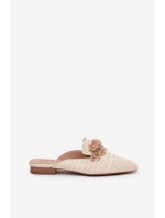Dámské pantofle s ozdobou Béžové Katrine