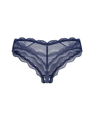 Dámská tanga Nightly Blue Crotchless Thong tm. modré - Obsessive Dámská tanga Nightly Blue Crotchless Thong tm. modré - Obsessive