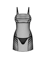 Dámská sexy košilka Lune Bellis Chemise černá - Obsessive