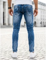 Pánské tmavě modré džínové kalhoty FashionStreet UX3995 Pánské tmavě modré džínové kalhoty FashionStreet UX3995