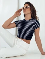 LUNA ROSE dámské pruhované tričko tmavě modré FashionStreet RY2272