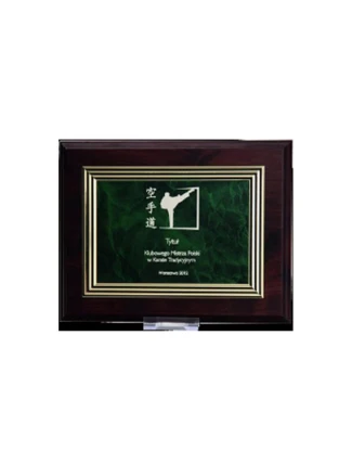 Plastový diplom s gravírováním na zlaté desce