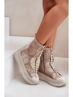 Kožené Semišové Boty Na Platformě Zateplené Maciejka 06565-04 Béžové Kožené Semišové Boty Na Platformě Zateplené Maciejka 06565-04 Béžové