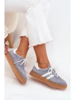 Semišové dámské sneakersy na platformě modré Marisae Semišové dámské sneakersy na platformě modré Marisae